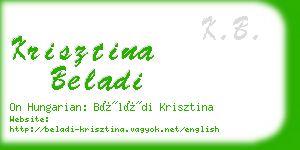 krisztina beladi business card